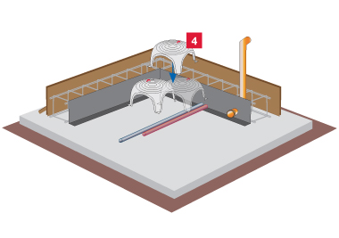 Method for creating under-floor cavities IGLU'®