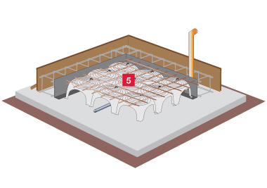 Method for creating under-floor cavities IGLU'®