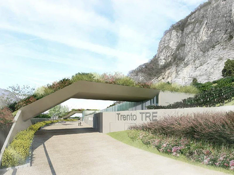 Ventilerade fundament för Trento 3 - vattenreningsverk