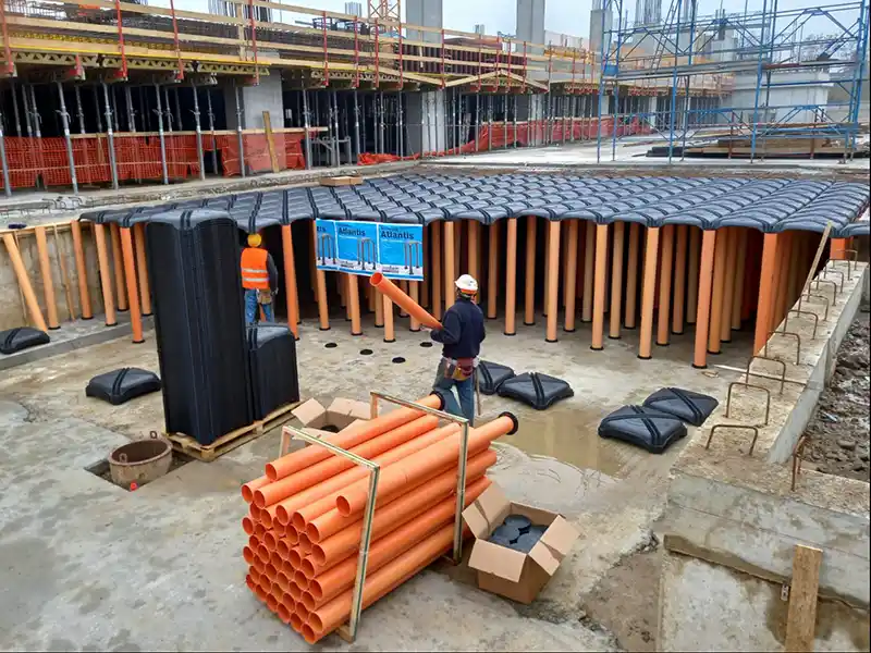 Cuve souterrain de rétention pour Merlata Bloom - Urban Smart District